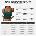 thumbnail image 5 of Daiia Dark teal green Printed Women's Sports Bra, Breathable Activewear Bra with U-Back Design and Removable Pads, Comfortable and Supportive for Yoga, Workout-, 5 of 8