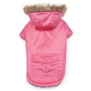 Angle View: PetEdge UE6291 16 75 Zack & Zoey Elements Reversible Thermal Parka, Pink - Large