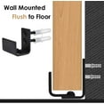 thumbnail image 3 of Guía de piso Herrajes para puertas corredizas Guía de piso resistente de acero al carbono negro Guía de puerta corrediza de Granero Montada en la pared con tornillos JM, 3 of 5