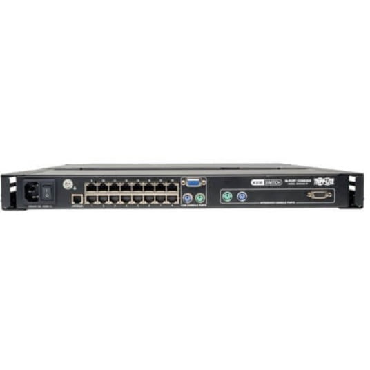 Tripp Lite by Eaton NetCommander 16-Port Cat5 1U Rack-Mount Console KVM Switch with 19-in. LCD - 16 Computer(s) - 19" - 16 x RJ-45 Keyboard/Mouse/Video - 1U Height