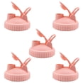 thumbnail image 3 of POINTERTECK 5 Pcs Couvercle de Bouteille de Boisson Couvercle à Large Trou Réutilisable Étanche pour Pot Mason, 3 of 4