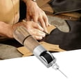 thumbnail image 3 of Costura de cuero Irfora Kit de herramientas de costura de cuero para manualidades, cerradura automática, llave de punzón para coser, 2 agujas, hilo negro Irfora Costura de cuero, 3 of 7
