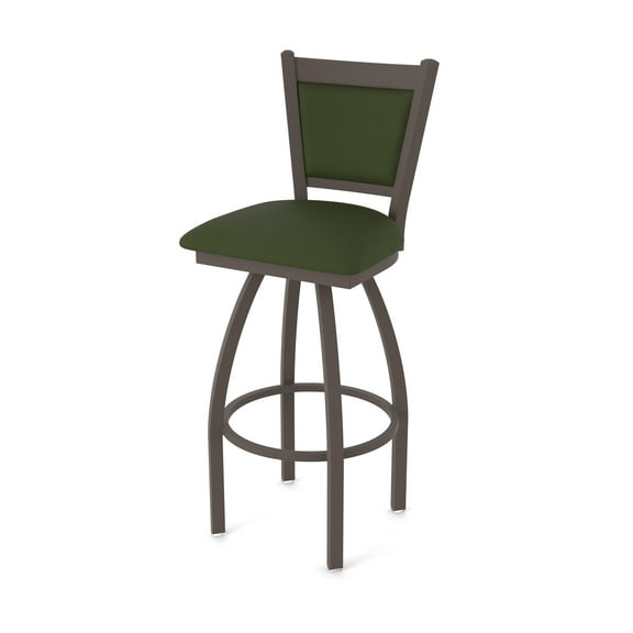 870 Hadleigh 30" Swivel Bar Stool with Bronze Finish and Canter Pine Seat and Back
