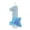 1, variant on Number 5 Birthday Candle Blue Mermaid Tail Design Paraffin Wax Smoke Free for Cake Anniversaries, Decorative Party Candle Topper