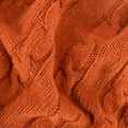 thumbnail image 2 of Autumn Orange Wool Blend Cable Sweater Knit, Fabric By the Yard, 2 of 3