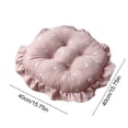 thumbnail image 3 of HuiXinOu Donut Cushion Chair Pad, 15.7in Round Velvet Floor Pillow Ottoman with Strap, Colorful Seat Cushion for Office Living Room Outdoor Chair, Comfort Decor, 3 of 6