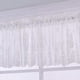 thumbnail image 1 of Nvzi Cenefa de cortina de encaje transparente para cocina, estilo cafetería, con bordado floral, con bolsillo para varilla, para ventana pequeña, 1 pieza (51" x 16", color blanco), 1 of 5