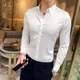 thumbnail image 2 of Camisa y blusa para hombre, vestido liso, ropa musculosa, top formal para hombre, diseñador original negro, moda de alta calidad 2024, corte ajustado, XXL, 2 of 5