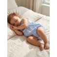thumbnail image 5 of BemeyourBBs Newborn Baby Boy Girl 4th of July Outfit Independent Day Summer Smocked Bubble Romper Patriotic American Flag Embroidery Sleeveless Gingham Plaid Bodysuit Jumpsuits, 5 of 7