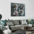 thumbnail image 4 of FACANNAP Astronauts Wall Sculpture Decor for Modern Home Decor Background Wall Decorations for Living Room Sofa Bedroom Wall Decor Outer Space Theme Wall Decor for Kids Room 16x16 in, 4 of 5