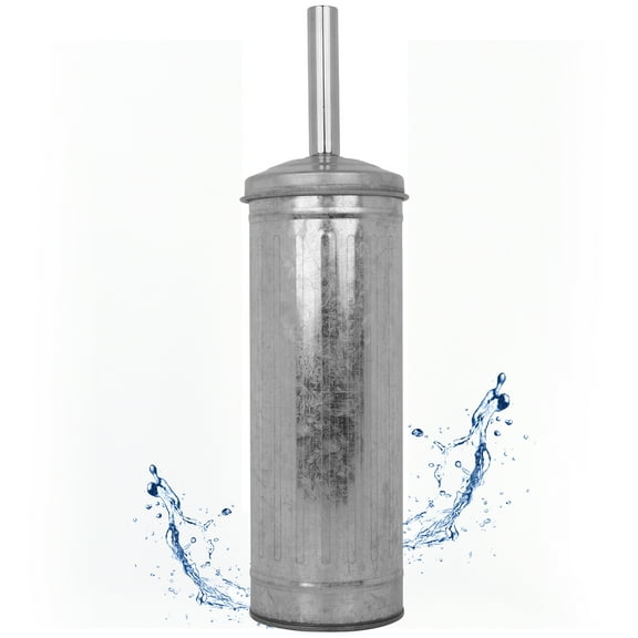 Autumn Alley Galvanized Rustic Farmhouse Toilet Brush Holder