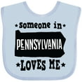 thumbnail image 3 of Inktastic Someone in Pennsylvania Loves Me Boys or Girls Baby Bib, 3 of 4