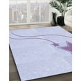thumbnail image 3 of Ahgly Company Machine Washable Indoor Square Transitional Lavender Blue Area Rugs, 7' Square, 3 of 7
