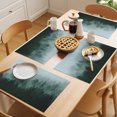 thumbnail image 5 of Fogged Mist Forest Placemats Set of 4 Botanical Green Pines Peaks Zen Place Mats Indoor Wipeable Table Mats Washable Cloth Dining Table Placemats for Kitchen Holiday Party Home Decor 13x19 Inch, 5 of 9