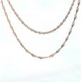 thumbnail image 5 of Collar de cadena de ondas de agua bañado en oro rosa y plata de cobre, collar bañado en plata, joyería, 5 of 5