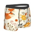 thumbnail image 3 of Disketp Flower Fox Men'S Boxer Briefs,Soft And Breathable Cotton Underwear With Comfortflex Waistband, 3 of 8