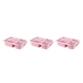 thumbnail image 4 of Decodeary Portable Picnic Microwave Bento Food Storage Container Hot pink 3Set, 4 of 6