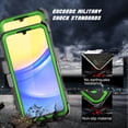 thumbnail image 4 of Njjex Phone Cases for Samsung Galaxy A15 6.5" 5G 2024, [Buit-in Temerped Glass Screen Protector] Combo Holster Belt Clip [Heavy Duty] [Kickstand] Full-Body Rugged Holster Case（Green), 4 of 8
