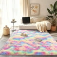 thumbnail image 3 of Socofuz 4' x 6' Soft Fluffy Rug for Girls Bedroom Carpets, Kawaii Rainbow Nursery Area Rug for Teens Dorm Aesthetic, Baby Toddler Princess Room, 3 of 9