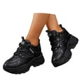 thumbnail image 3 of Women's Breathable Sneakers, Mesh Lightweight, Easy - Walk Casual Sport Strap Athletic Running Shoes with Platform Sole for Height Increase, 3 of 9
