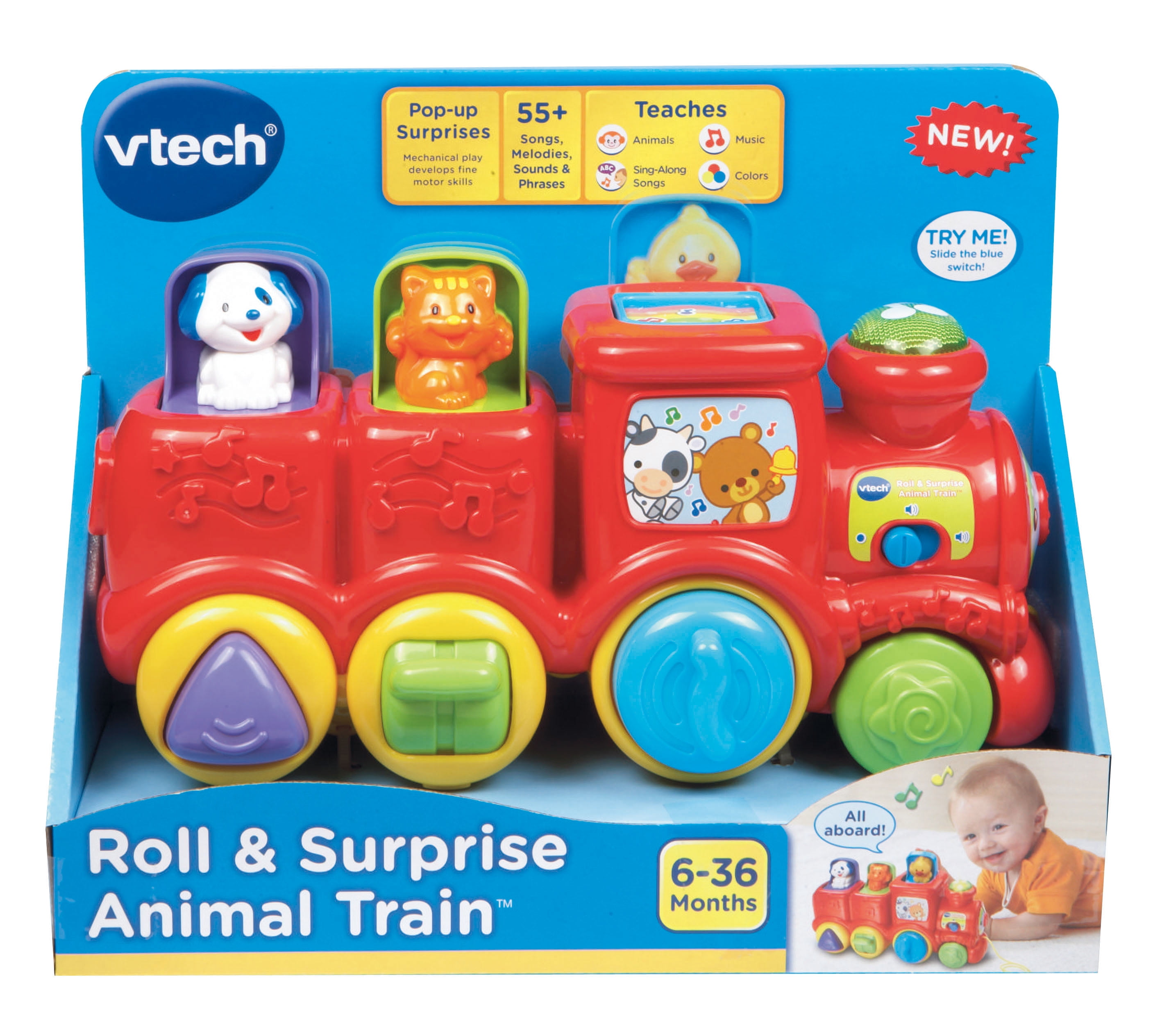 VTech, Roll and Surprise Animal Train, Learning Toy, Train - Walmart.com