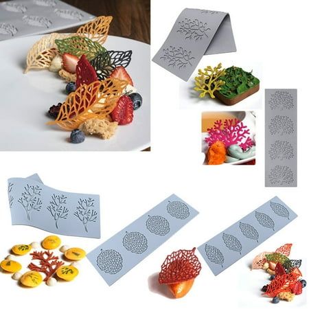 

Shangqer Fondant Mould Space-saving 3D Silicone Leaves Shape Lace Chocolate Cake Dessert Mold for Cake Making
