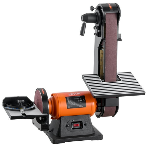 VEVOR 6" Disc Sander & 2" x 42" Belt Sander, 420W Professional Bench Belt Disc Sanders Combo with Multiple Angle Adjustments for DIY Woodworking