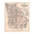 thumbnail image 6 of 1864 Map of Georgia Poster - Vintage Map of Georgia Wall Art - Vintage Georgia Map Showing Counties, Railways, Stations, Villages, Mills - Georgia State Wall Map, 6 of 8