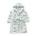 thumbnail image 1 of TIEVOSA Boys Girls Cartoon Bathrobes Flannel Night-Robe Sleepwear 5-6 Years（Light blue）, 1 of 4
