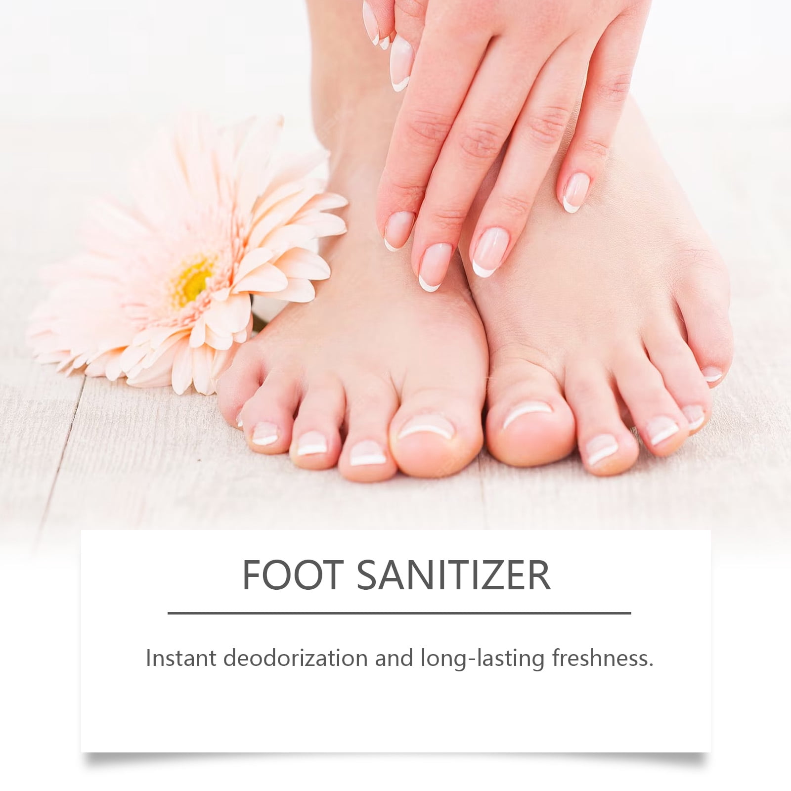 Alvantor Foot Spray with Tea Tree Oil, Moisturizing Deodorizer for Dry Cracked Heels Itchy Feet Antifungal, 3.38fl.oz