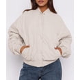 thumbnail image 3 of Campera PRETTYGARDEN Acolchada Bomber Beige Mediana, 3 of 4