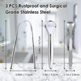 thumbnail image 2 of 4 Pcs Stainless Steel Tongue Scraper - Fresh Breath And Clean Mouth, 2 of 5