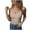 Beige, variant on Ohufall Summer Ribbed Undershirts for Women Fashion Casual Solid Color Pullover Crew Neck Tank Tops Womens Comfy Loose Fit Sleeveless T-shirt Tops