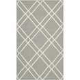 thumbnail image 4 of SAFAVIEH Dhurrie Skyler Geometric Diamonds Wool Area Rug, Grey/Ivory, 4' x 6', 4 of 10