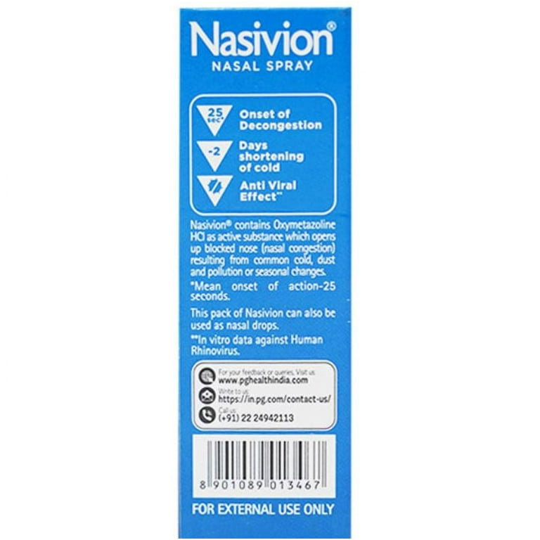 Nasivion Classic Adult 0.05 Nasal Spray 10 ml Nasal Spray Winter Care Cough Cold Nasivion Classic Adult 0.05 Nasal Spray