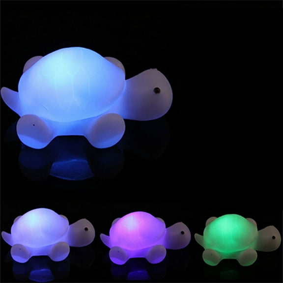UNLLLL 4PC Turtle LED 7 Colours Changing Night Lamp Party Colorful, for Bedroom, Outdoor, Gift Giving