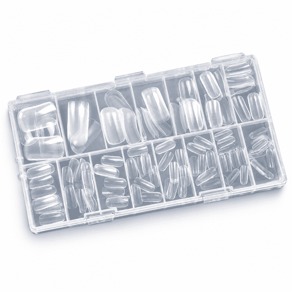 SELVORIA Dual Toe Forms-Poly Extension Gel Toenail 150Pcs Reusable Full Cover Dual Nail Forms for Builder Toenails Nail Molds for Manicure Diy at Home Reusable Polygel Toenail Kit