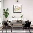 thumbnail image 4 of Art.com Golden Gilt Bloom I Art Print by Annie Warren, Brown Frame Wall Art, 38" x 38", 4 of 4