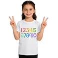 thumbnail image 3 of SHenli Baby Girl Tops Letter Print Cowl Neck Shirt Short Sleeve T Shirt Top Loose Fit Summer Tops Little Girls Clothes White 10-11 Years, 3 of 7