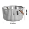 thumbnail image 3 of Foldable Camping Storage Basket, Durable Plastic Picnic Organizer with Leather Handles, Ventilated Kitchen Fruit Vegetable Carrier, Portable Outdoor Gear Box, 3 of 8
