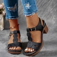 thumbnail image 3 of Dakaela Women's Orthopedic Sandals Block Heels Wedge Platform Pumps Slingback Dressy Shoes, 3 of 8