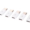 thumbnail image 2 of Inteprter 10 piezas Universal tipo C a Micro USB adaptador compatible con sincronización de datos convertidor de carga USB-C Teléfono y Comunicación blanco 5 piezas, 2 of 5