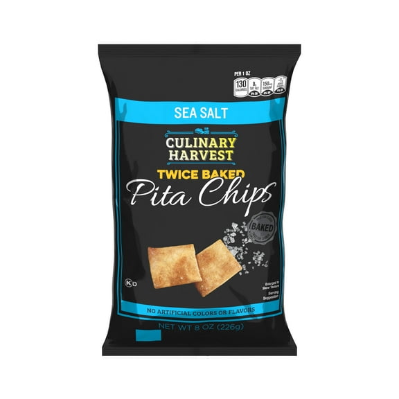 Culinary Harvest Sea Salt Pita Chips, 8 oz Bags (12 Count)