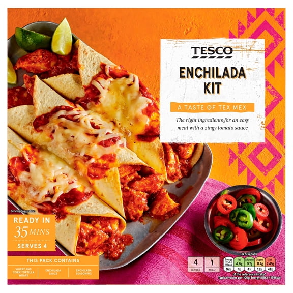 Tesco Enchilada Kit 650G, Imported from Britain