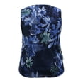 thumbnail image 2 of Women's Printed Mesh Crew Neck Ruffle Tank, 2 of 4