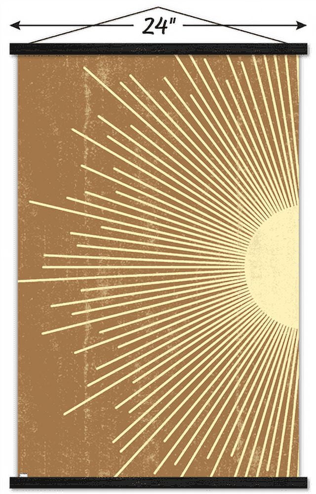 Abstract Sun Wall Poster with Magnetic Frame, 22.375" x 34"
