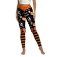 thumbnail image 2 of Halloween Pumpkin Witch Pattern Leggings for Women, High Waist Stretchy Yoga Pants, Soft Halloween Costume Bottoms, 2 of 5