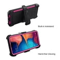 thumbnail image 3 of Mignova Galaxy A50 Space/A30/A20 Case,Heavy-Duty Shockproof Full Body Protection Rugged Hybrid Case with Rotating Belt Clip and Bracket for Galaxy A50 Space/A30/A20 case(Rose red), 3 of 7