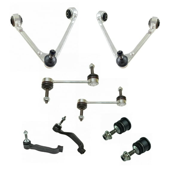 TRQ Control Arms Tie Rods Sway Bar Links Front Set of 8 for 00-02 Jaguar S-Type PSA56203