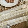 thumbnail image 3 of Camino de mesa Artoid Mode beige dorado de gasa, 3 m, 100 % poliéster, 3 of 6